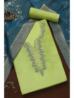 Soch - Light Green Unstiched Kurta with Unstiched Pant and Dupatta with Sequins (Set of 3)