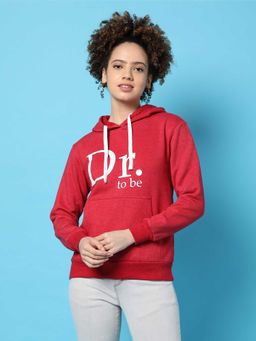 PINACOLADA - Womens Red Printed Sweatshirt