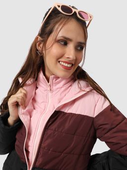 Campus Sutra - Colour-blocked Puffer Jacket