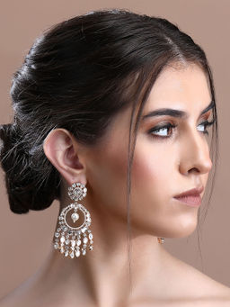 Auraa Trends - 22Kt Gold Plated Kundan Classic Gold Earring Set for Women and Girls