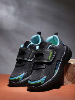 LIBERTY - Leap7x NITKID 2 Sports Non Lacing Black Walking Shoes