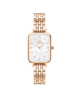 Daniel Wellington - Quadro Lumine Link RG MOP Off White Women Analog Watch - DW00100620