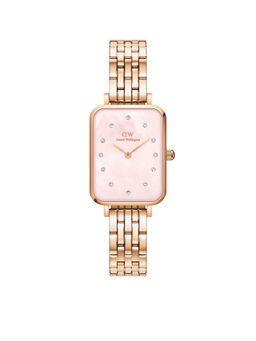 Daniel Wellington - Quadro Lumine Link RG MOP Pink Women Analog Watch - DW00100621