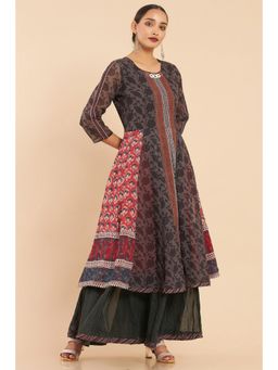 Soch - Women Grey Floral Kurta