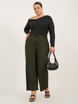 Styli - Women Plus size Basic Tapered Straight Leg Pants