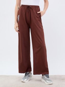 Styli - Women Wide Leg Pant With Placement Print Detail