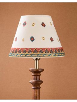 Fabindia - White Cotton Tapered Drum Lamp Shade- S
