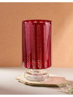 Fabindia - Red Glass Candle Holder