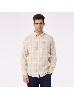Pepe Jeans - Men Yellow Check Full Sleeve Shirt