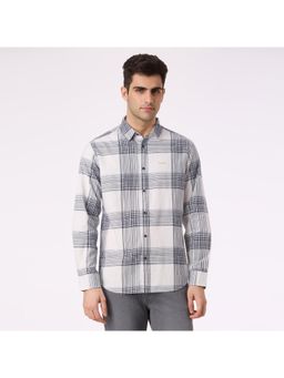 Pepe Jeans - Men White Check Full Sleeve Shirt