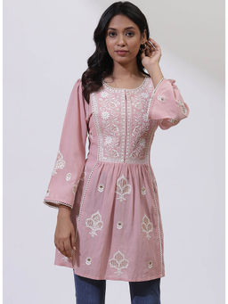 Lakshita - Peach Embroidered Kurti