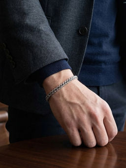 Yellow Chimes - Men's Herringbone Sleek Chain Bracelet