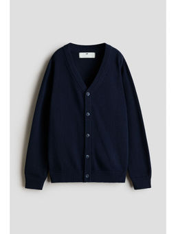 H&M - Boys Blue Fine-Knit Cotton Cardigan