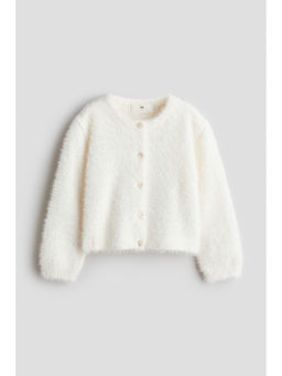H&M - Girls White Fluffy Cardigan