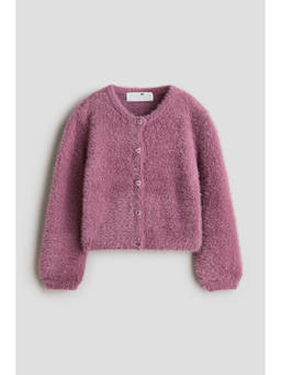 H&M - Girls Purple Fluffy Cardigan