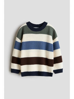 H&M - Boys White Patent-Knit Jumper
