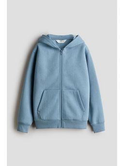 H&M - Boys Blue Brushed-Inside Zip-Through Hoodie