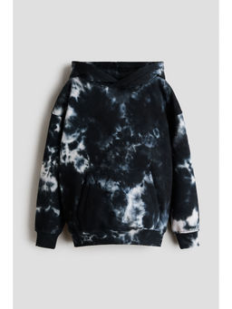 H&M - Boys Grey Printed Brushed-Inside Hoodie