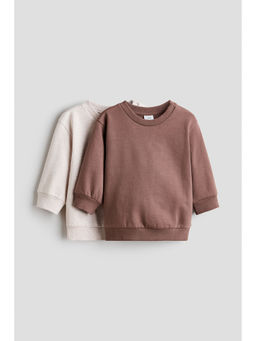 H&M - Kids Brown 2-Pack Cotton Sweatshirts