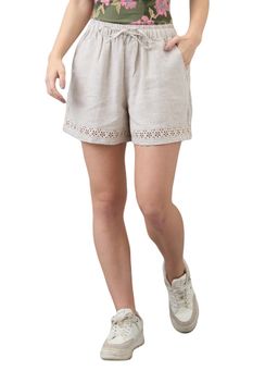 Spykar - Women Beige Loose Fit Casual Shorts