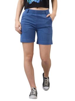 Spykar - Women Blue Fit Casual Shorts