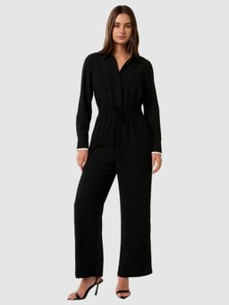Forever New - Black Maddi Contrast Solid Jumpsuit