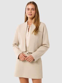 Forever New - Cream Maddison Formal Bomber Jacket