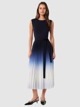 Forever New - Navy Blue Elara Ombre Pleat Midi Dress (Set of 2)