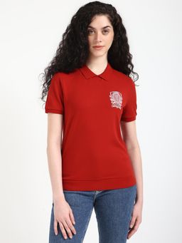 Tommy Hilfiger - Womens Red Polo T-Shirt