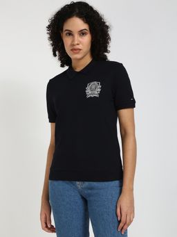Tommy Hilfiger - Womens Blue Polo T-Shirt