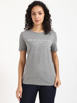 Tommy Hilfiger - Womens Printed Grey T-Shirt