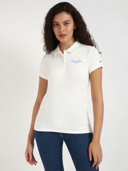 Tommy Hilfiger - Womens White Polo T-Shirt