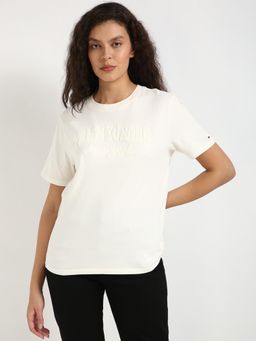 Tommy Hilfiger - Womens Printed White T-Shirt