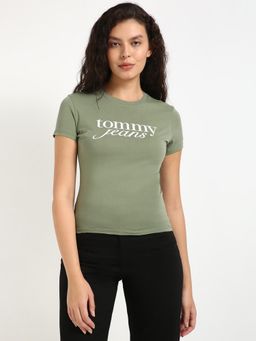 Tommy Hilfiger - Womens Printed Green T-Shirt