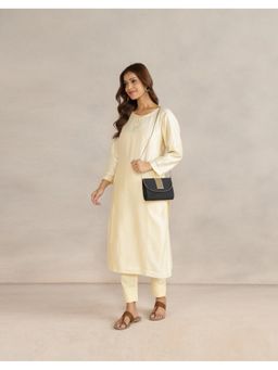 Fabindia - Black Silk Blend Embellished Clutch (M)