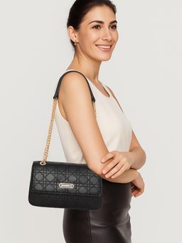 ESBEDA - Black Stylish Structured Sling Bag
