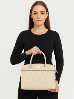 ESBEDA - Off White Regina Stylish Satchel Bag with Detachable Strap