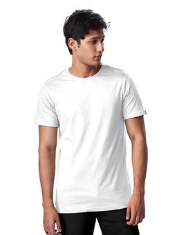 The Souled Store - Men Solids Step Hem T-shirt White T-shirts