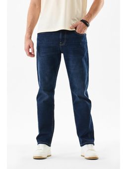 Snitch - Blue Solid Relaxed Casual Jeans