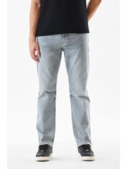 Snitch - Light Blue Solid Casual Jeans