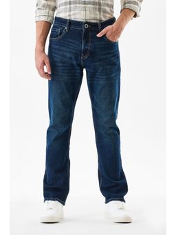 Snitch - Blue Textured Comfortable Casual Jeans