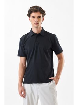 Snitch - Black Solid Regular Casual Polo T-shirt