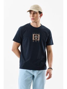 Snitch - Navy Blue Graphic Regular Casual T-shirt