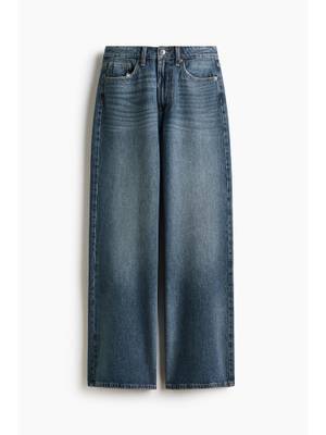 H&M Women Blue Wide High Waist Jeans (4)
