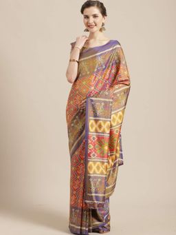 Sareemall - Rust Dhakai Silk Saree With Unstitched Blouse