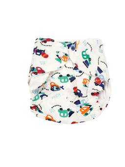 Baby Moo - Speed Racer Multicolour Reusable Diaper