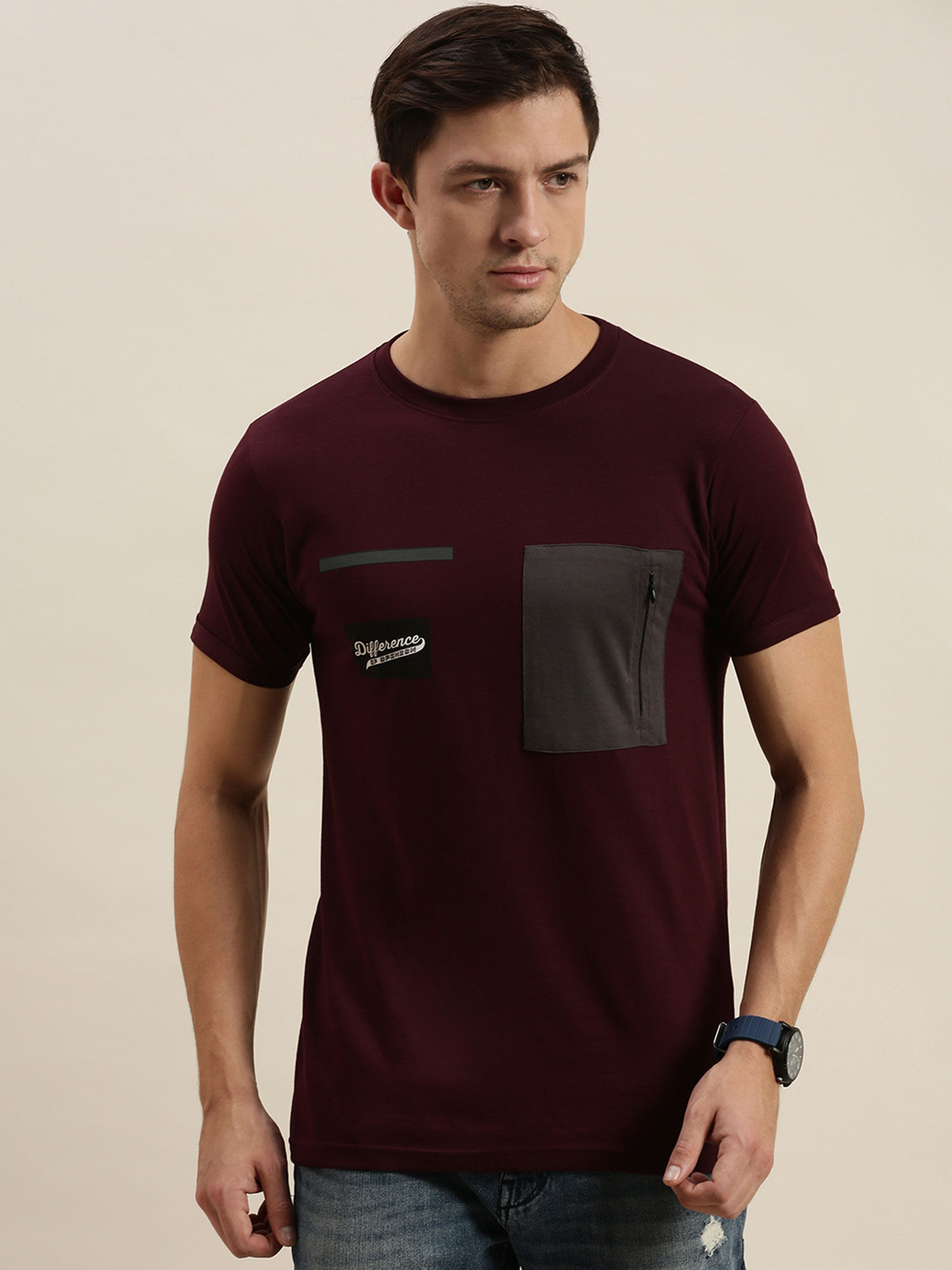 Opinion Maroon Graphic T-Shirt 