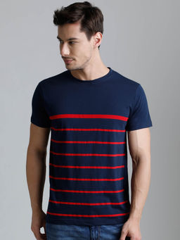 DILLINGER - Men's Navy Blue Striped T-shirt