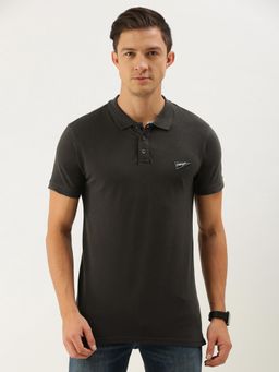 DILLINGER - Mens Grey Solid Polo T-Shirt