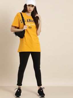 DILLINGER - Yellow Typographic T-shirt